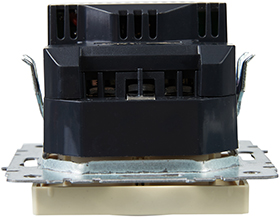 розетка 1-местная IEK РЮш10-2-БрКр Brite - вид сбоку