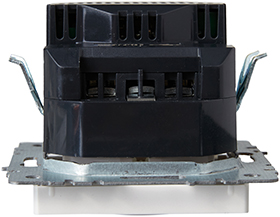 розетка 1-местная IEK РЮш10-2-БрЖ Brite - вид сбоку