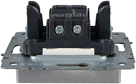 выключатель 1-клавишный проходной IEK ВС10-1-7-БрА Brite - вид сбоку