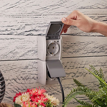 розетка 2-местная вертикальная Kranz KR-78-0616 Industrial - внешний вид