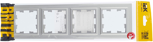 рамка 4-постовая IEK РУ-4-БрА Brite - упаковка