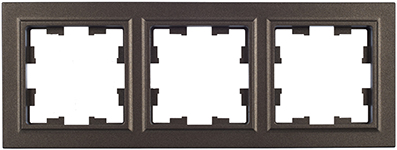 рамка 3-постовая IEK РУ-3-БрТБ Brite - внешний вид
