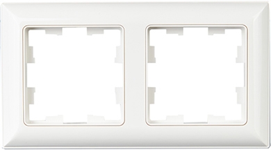рамка 2-постовая IEK РУ-2-Бр Brite белый / белый - внешний вид