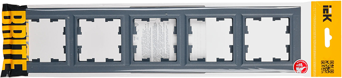 рамка 5-постовая IEK РУ-5-БрМ Brite - упаковка