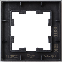 рамка 1-постовая IEK РУ-1-2-БрСе Brite - вид с тыльной стороны