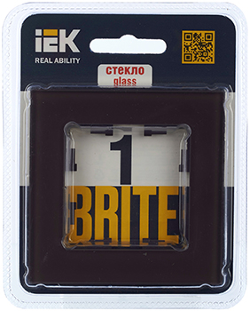 рамка 1-постовая IEK РУ-1-2-БрТБ Brite - упаковка