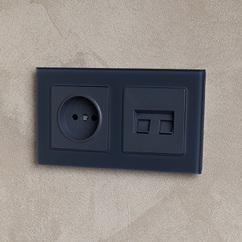 рамка 2-постовая IEK РУ-2-2-Бр стекло маренго матовый Brite - упаковка