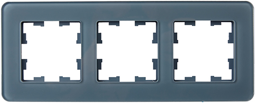 рамка 3-постовая IEK РУ-3-2-Бр стекло графит RE Brite - внешний вид