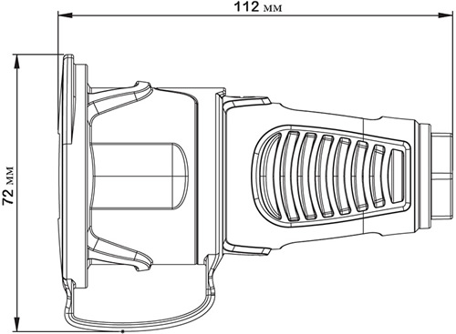 розетка кабельная PCE серии Taurus2 с крышкой - размеры