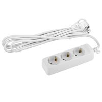 Удлинитель 3-мест 10м ПВС 3*1 белый ЭРА  