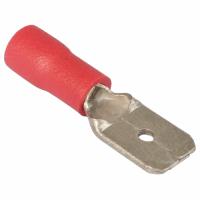 Разъем плоский 0,5-1,5мм2 4,8*0,8мм папа изолированный красный ПВХ РпИп КВТ 15шт