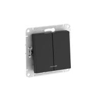 Атлас карбон выключатель 2кл скрытая 10А IP20 быстрозажим.клем.  