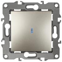 ЭРА12 шампань выключатель 1кл с подсветкой скрытая 10А IP20 