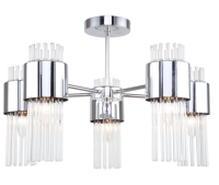 Светильник потолочный (люстра) 5*40Вт Е14 хром/прозрачный модерн