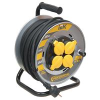 Удлинитель 4-мест 30м КГ 3*1,5 черный катушка IP44 IEK аналог9887321