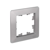 Atlas Design AIR алюминий/дымчатый черный рамка 1-ая универсально 