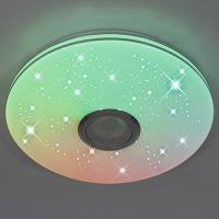 Светильник настенно-потолочный свд 40Вт RGB круг белый пульт ДУ музыкальная