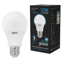 Лампа свд 220В Е27 12Вт 6500К 1200лм стандарт A60 матовая Gauss Black