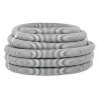 Труба гофра 40мм ПВХ 15м серый EKF с протяжкой 