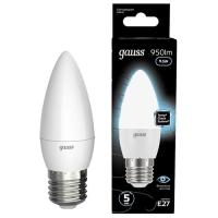 Лампа свд 220В E27 9,5Вт 4100К 950лм свеча B35 матовая Gauss 