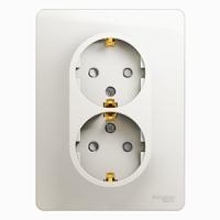 Глосса перламутр розетка скрытая 2-мест заземление шторки IP20 