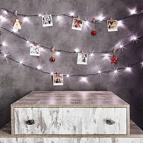 Гирлянда нить 10м белый 80свд с контроллером IP20 зеленый провод 8 режимов