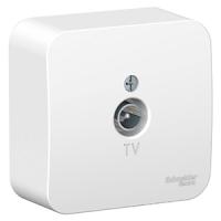 Бланка белый розетка TV оконечная открытая 1-ая 