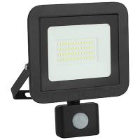 Прожектор свд 50Вт 6500К 4000лм черный датчик движения IP65 120° ЭРА 