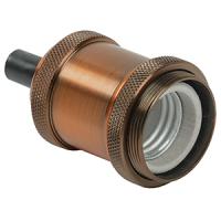 Патрон подвесной E27 керамика/металл бронза IEK RETRO