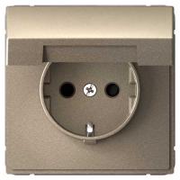 АртГэллери шампань розетка скрытая 1-мест заземление с крышкой шторки IP20 
