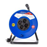 Удлинитель 4-мест 20м ПВС 3*1,5 оранжевый катушка IP20 PlexUp 