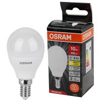 Лампа шар свд Е14 10Вт 3000К 800лм P45 матовый Osram LED Value black