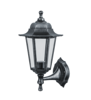 Светильник садово-парковый настенный 60Вт E27 пластик серебро IP44 6ти гранный