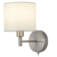 Светильник настенный (бра) 1*40Вт Е14 никель Rivoli классика с выключ.