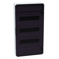 Бокс 36мод навесной белый черная прозрачная дверь IP40 ЩРН-П КЭАЗ