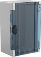 Корпус ЩМПп 300*200*130мм IP66 пластик серый IEK прозр. дверь