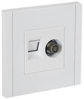 Фортепиано белый механизм RJ45+TV скрытая 2-ая кат.5е