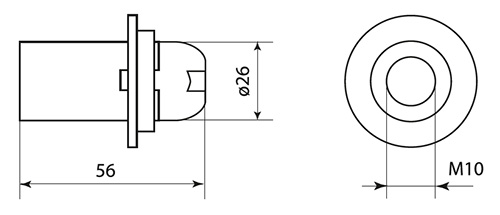 Патрон подвесной E14 пластик с кольцом черный TDM 