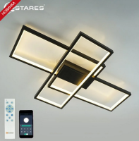 Светильник потолочный (люстра) свд 65Вт 3000-6500К 6500лм черный пульт диммер