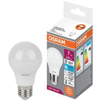 Лампа свд 220В Е27 7Вт 6500К 560лм стандарт A60 матовая Osram LED Value 