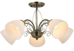 Светильник потолочный (люстра) 5*40Вт Е27 античная бронза/белый Sue модерн