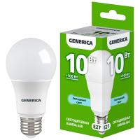 Лампа свд 220В Е27 10Вт 6500К 1000лм стандарт A60 матовая GENERICA (IEK) 