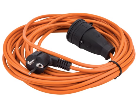 Удлинитель 1-мест 20м ПВС 2*1 оранжевый  IP44 PlexUp 