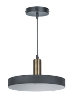 Светильник подвесной (люстра) 1*60Вт Е27 черный/золото