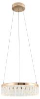 Светильник подвесной (люстра) свд 30Вт 3000К 2250лм золото кольцо Хрусталь 