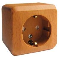 Этюд бук розетка открытая 1-мест заземление шторки IP20 