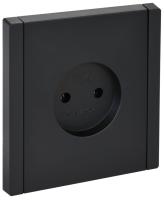 Фортепиано черный механизм розетки скрытая 1-мест IP20 