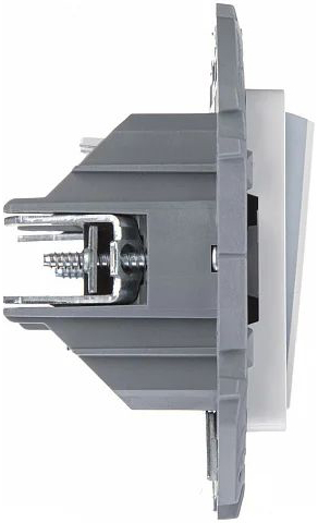 Инспириа белый переключатель 2кл с подсветкой скрытая 10А IP20