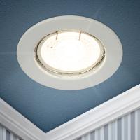 Светильник точечный GU5.3 круг белый встраиваемый ЭРА матовый