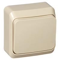 Этюд кремовый выключатель 1кл открытая 10А IP20 